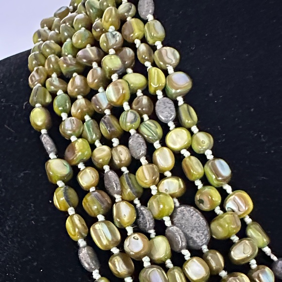 Silpada Multi Strand Necklace Green - Picture 8 of 10